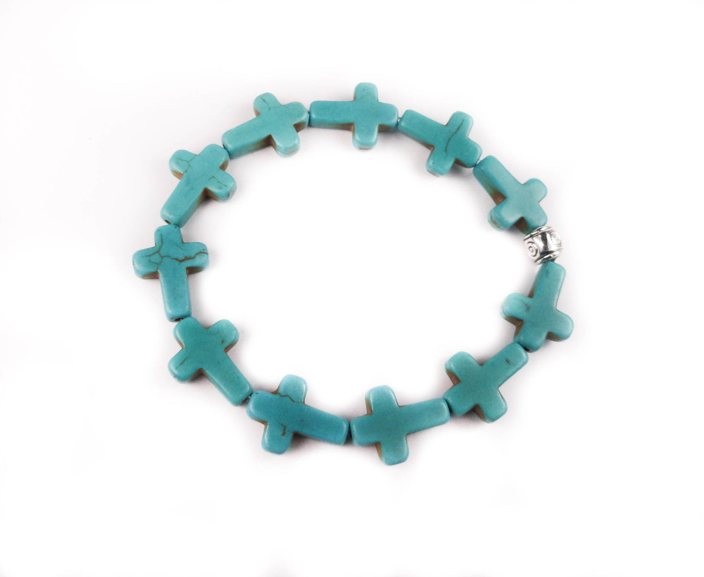 Cross - Turquoise Stone - Low Tide Island Designs