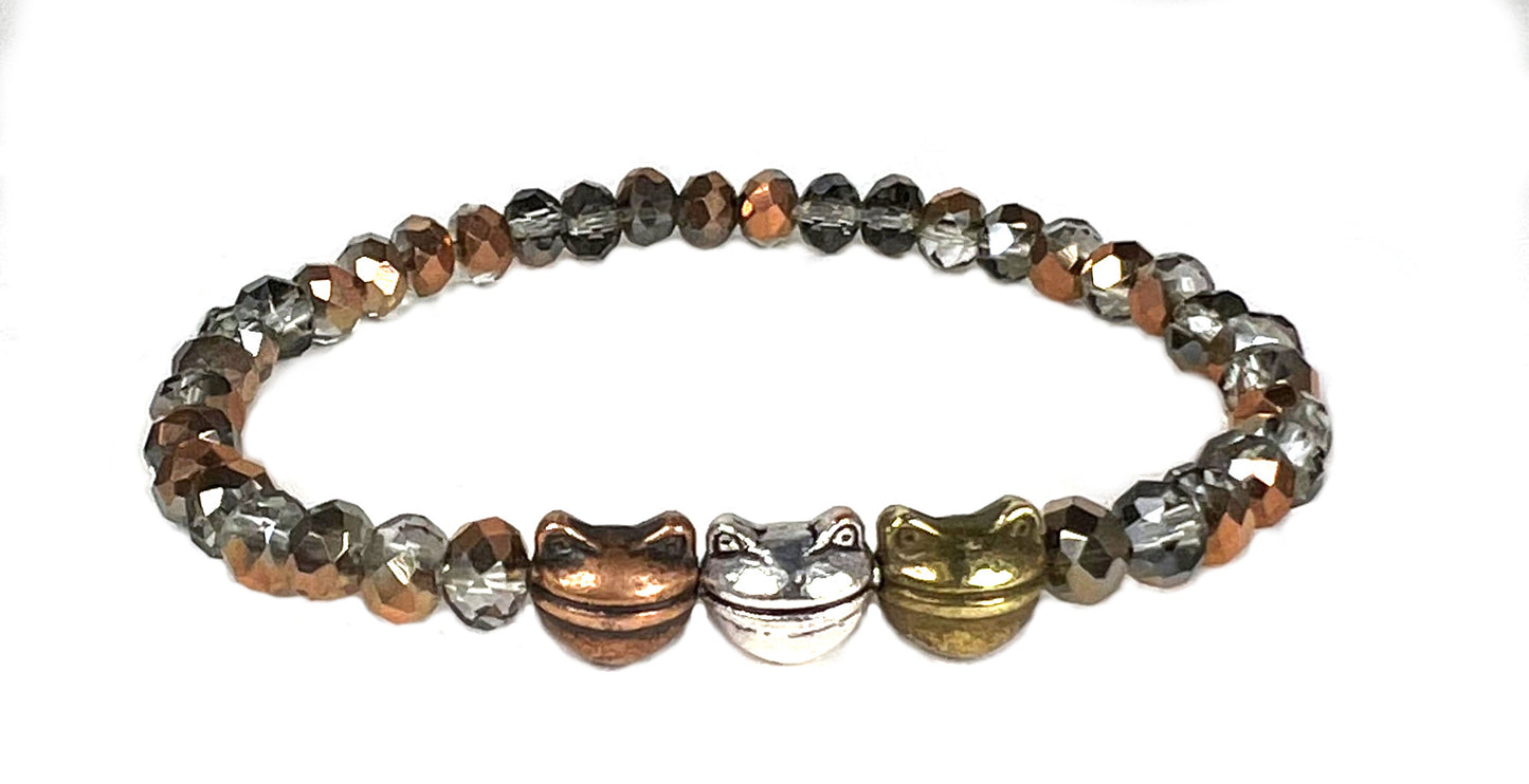 Frog Head Tri-Color  Bracelet