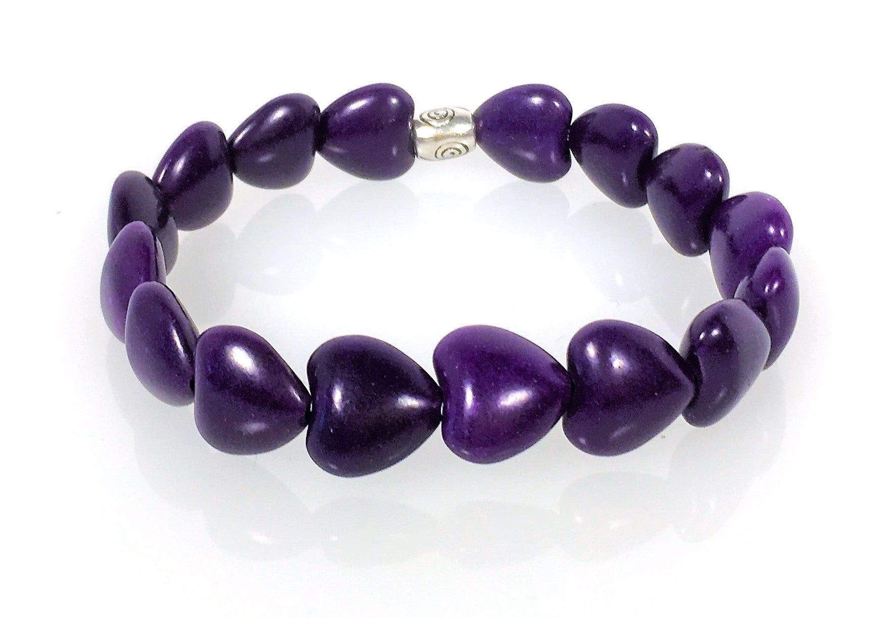 Puffy Hearts - Purple Stone - Low Tide Island Designs