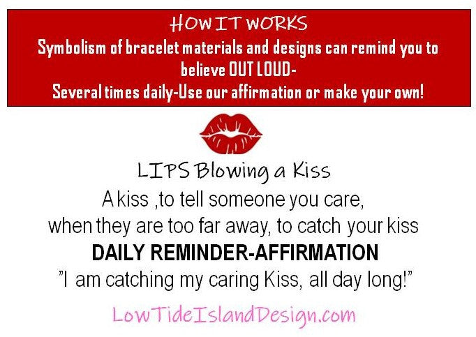 Lips Blowing a Kiss Bracelet