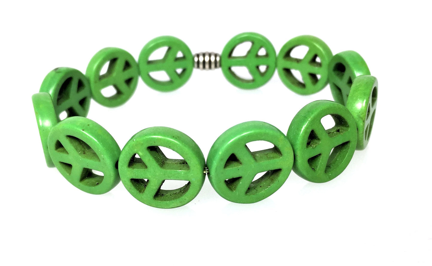 Vintage Peace Sign - Green Stone - Low Tide Island Designs