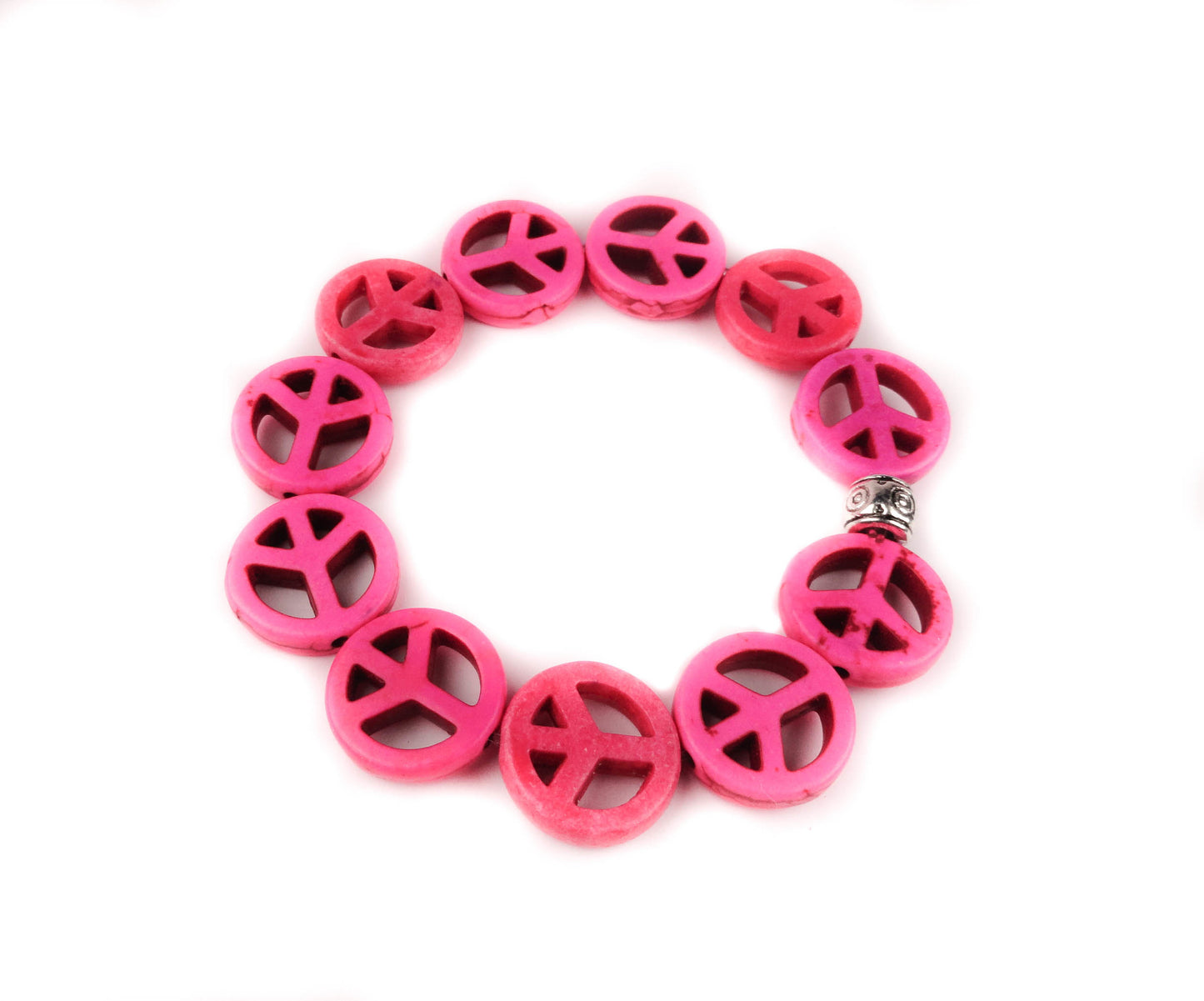 Vintage Peace Sign - Pink Stone - Low Tide Island Designs