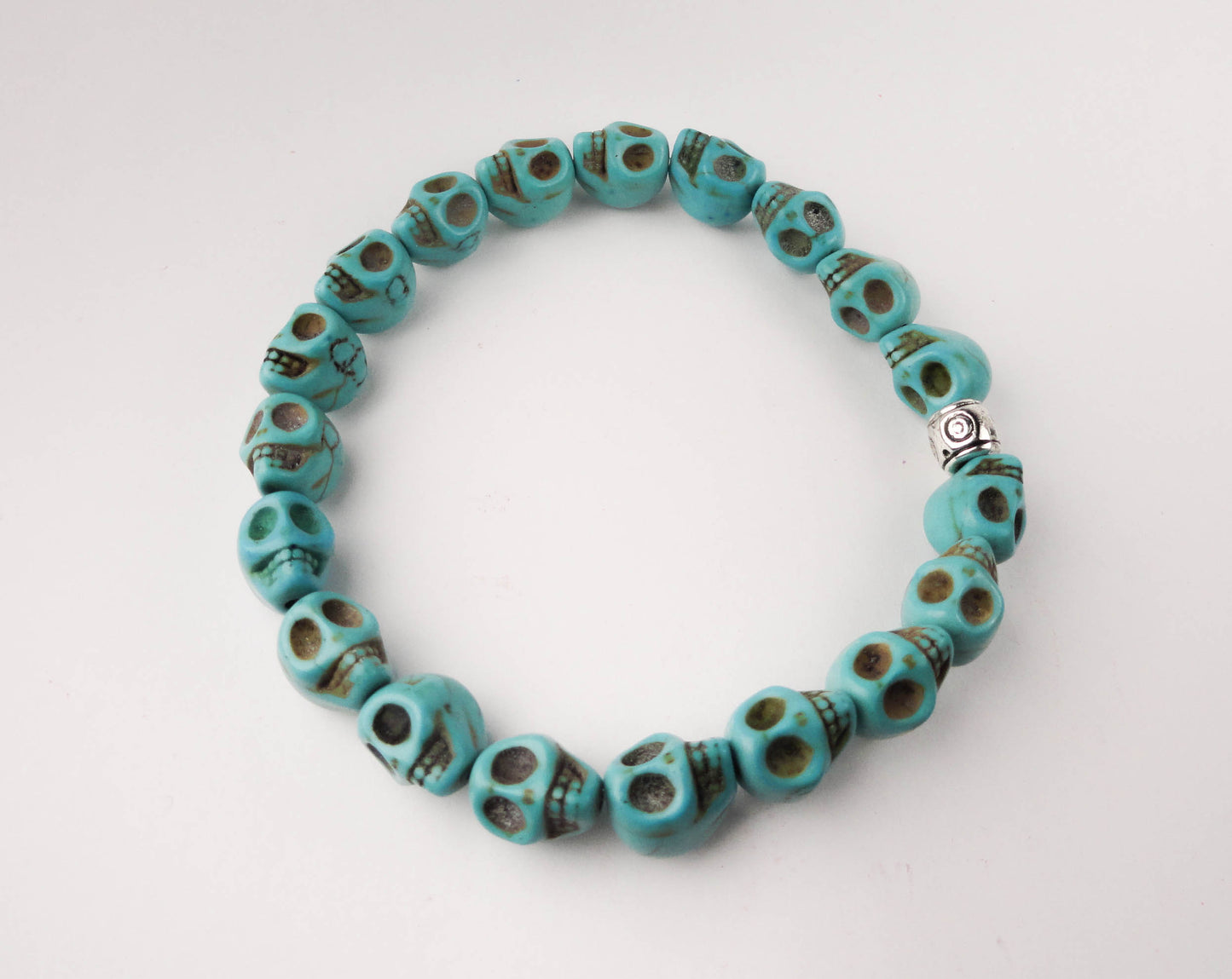 Tiny Skulls  "Very Subtle"- Turquoise Stone - Low Tide Island Designs