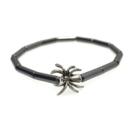 Spider Pewter and Hematite Bracelet - Low Tide Island Designs