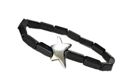 SHOOTING WORKS WITH YOUR OWN STAR PEWTER STONE BRACELET - Low Tide Island Designs