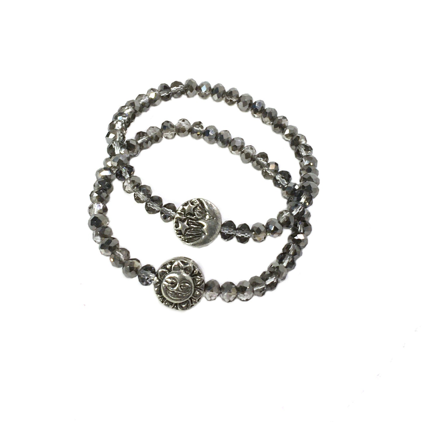 THE SUN, MOON, and STARS crystal shiney, sparkle bracelet - Low Tide Island Designs