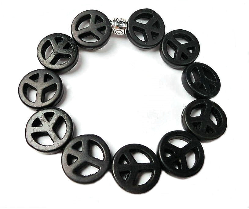 Vintage Peace Sign - Black Onyx Color - Low Tide Island Designs