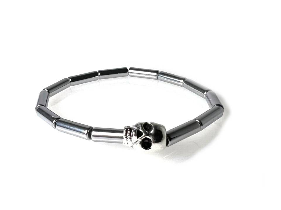 Skull Hematite Beads Bracelet