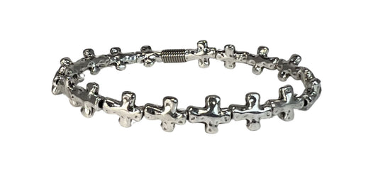 Cross Silver Bracelet - Tiny and Shiny Bracelet