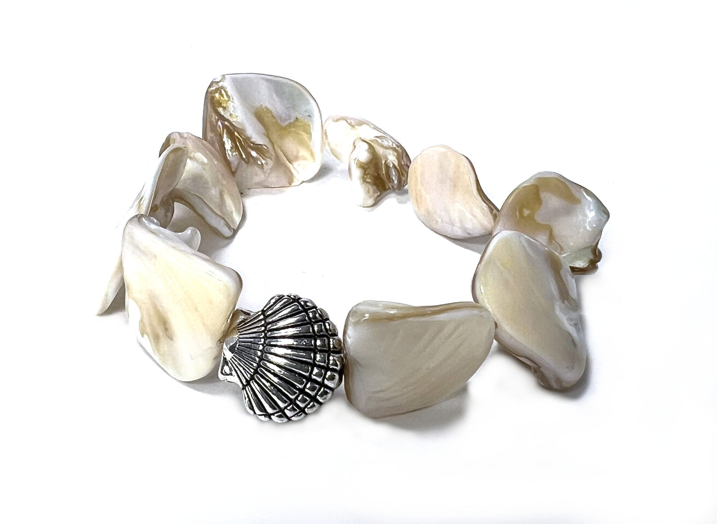 Shell Oyster Bracelet on Fresh Water Shells Bracelet