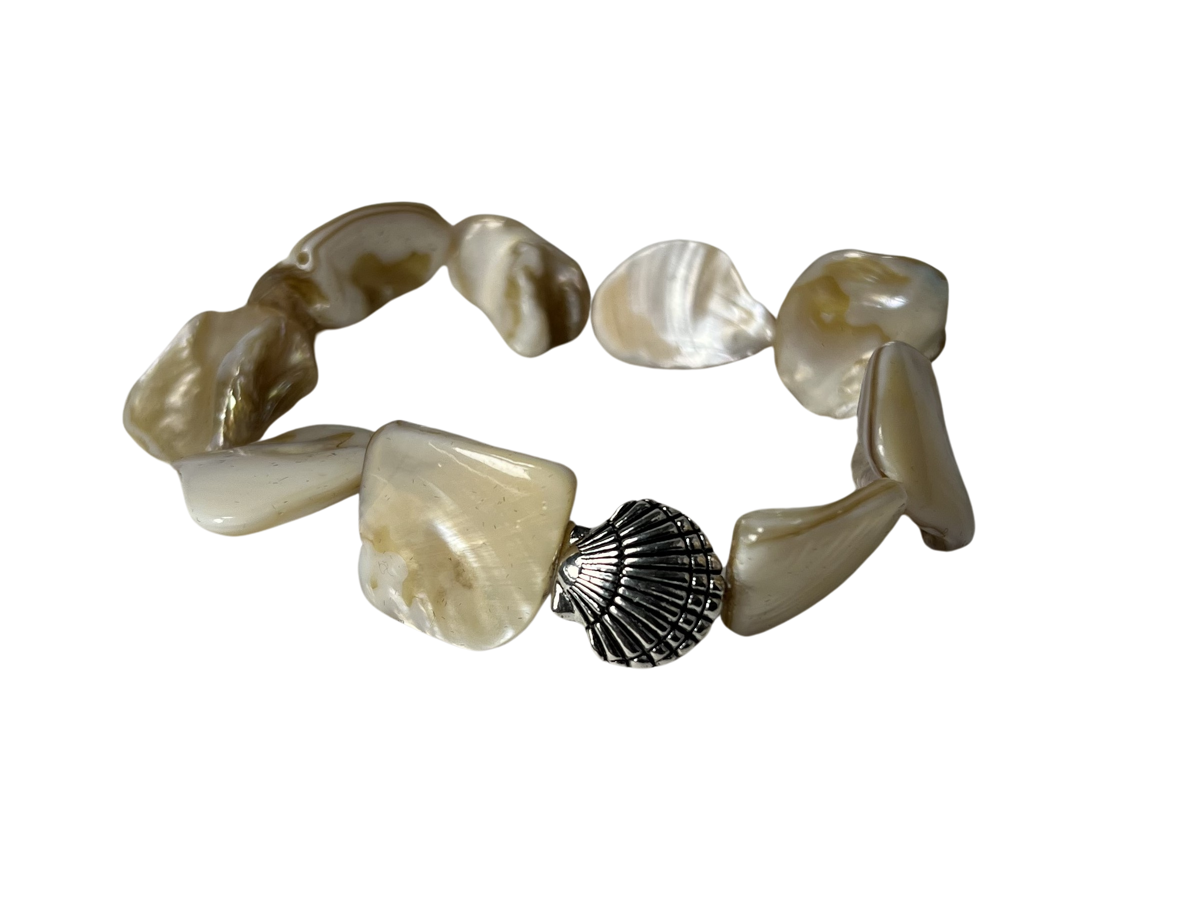 Shell Oyster Bracelet on Fresh Water Shells Bracelet – Low Tide Island ...