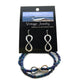 Infinity 2 in 1 Silver and Blue wear as Bracelets or Necklace and Earrings Best Value Jewelry gift set - Low Tide Island Designs