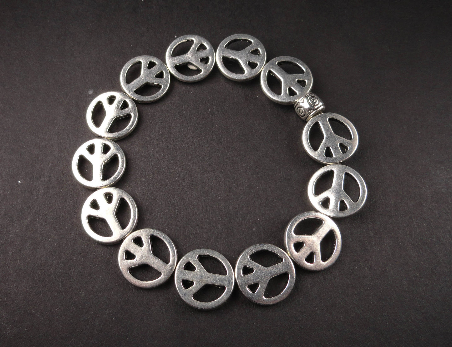 Vintage Peace Sign - Silver - Low Tide Island Designs