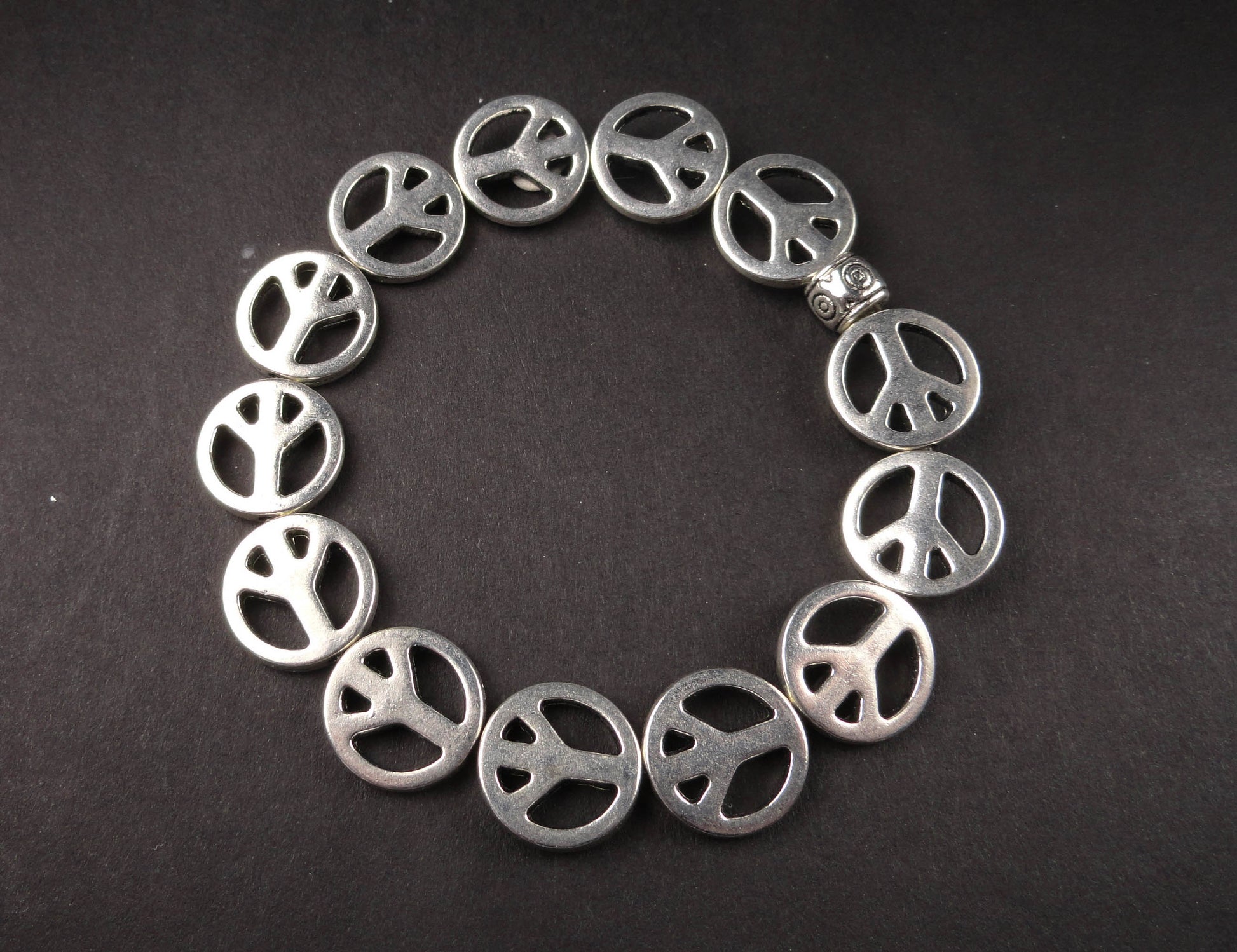 Vintage Peace Sign - Silver - Low Tide Island Designs