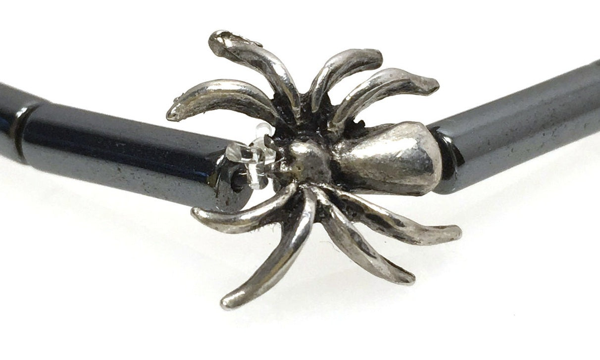 Spider Pewter and Hematite Bracelet - Low Tide Island Designs