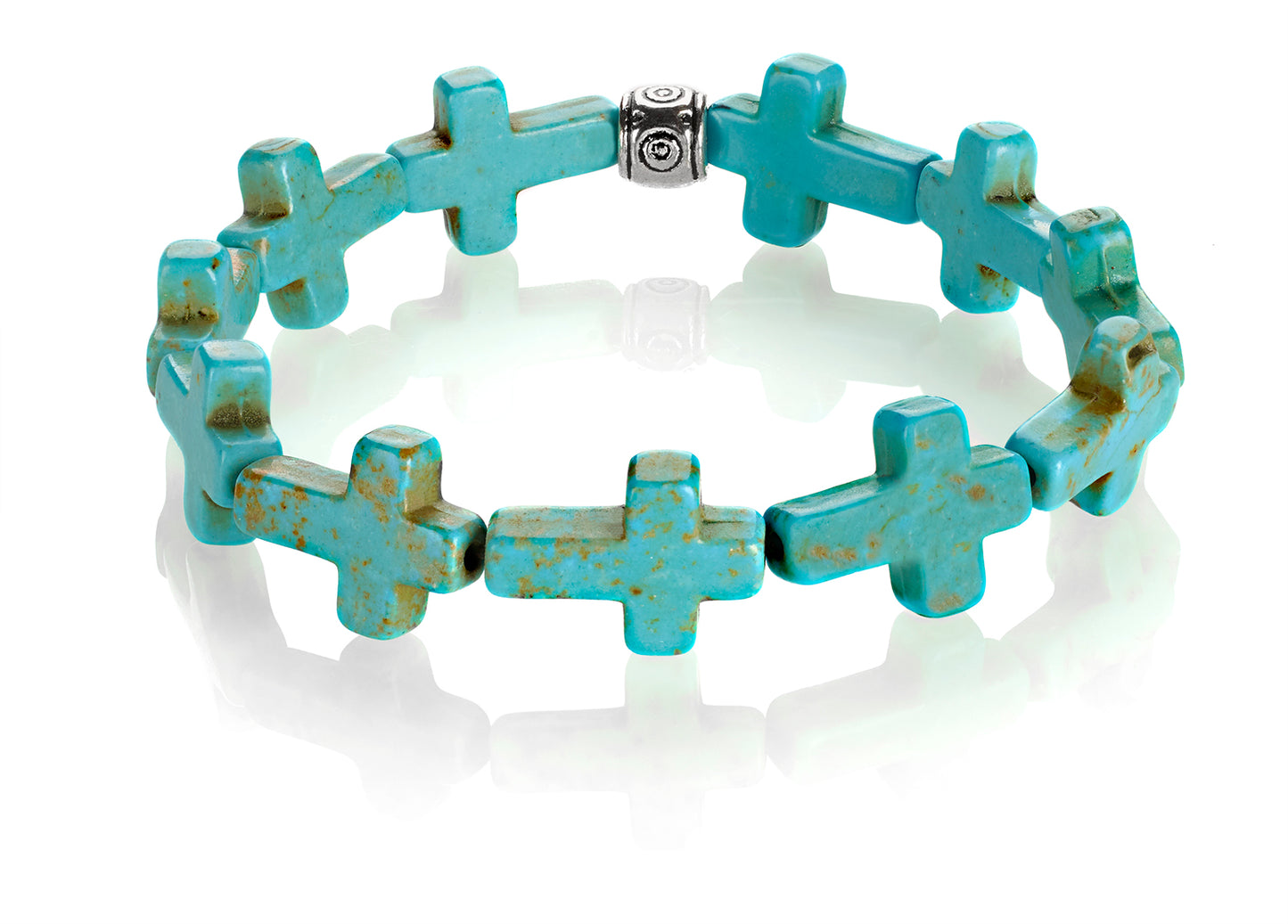 Cross - Turquoise Stone - Low Tide Island Designs
