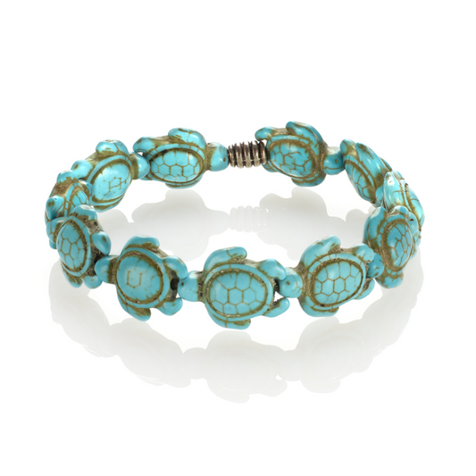 Dancing Turtles - Turquoise Stone - Low Tide Island Designs