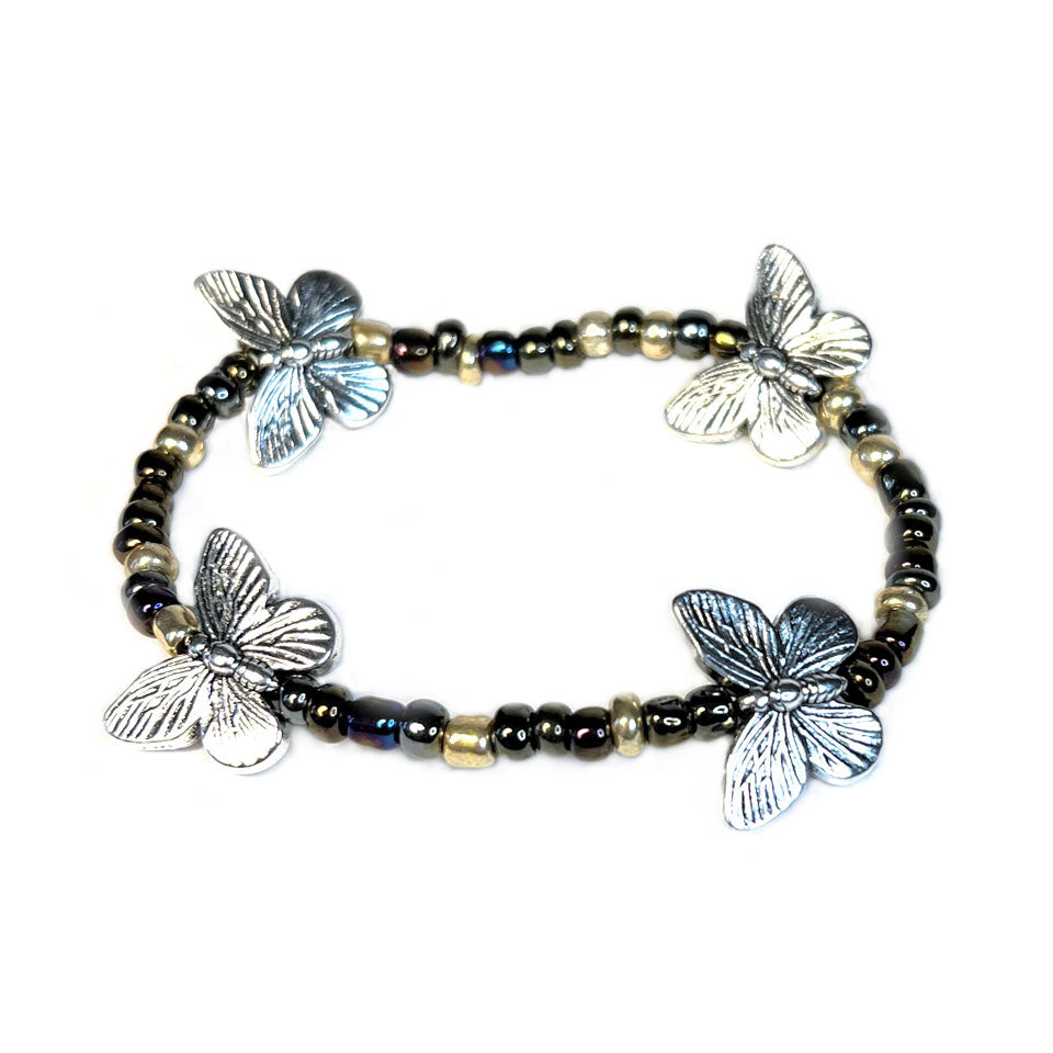 White Butterfly Bracelet